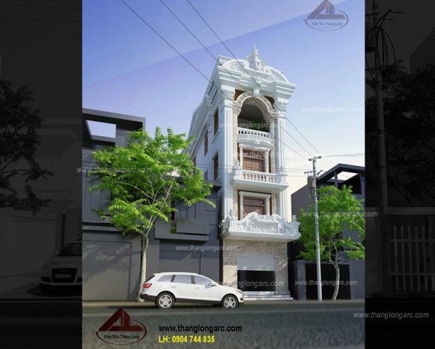 thiết kế nhà phố 4 tầng